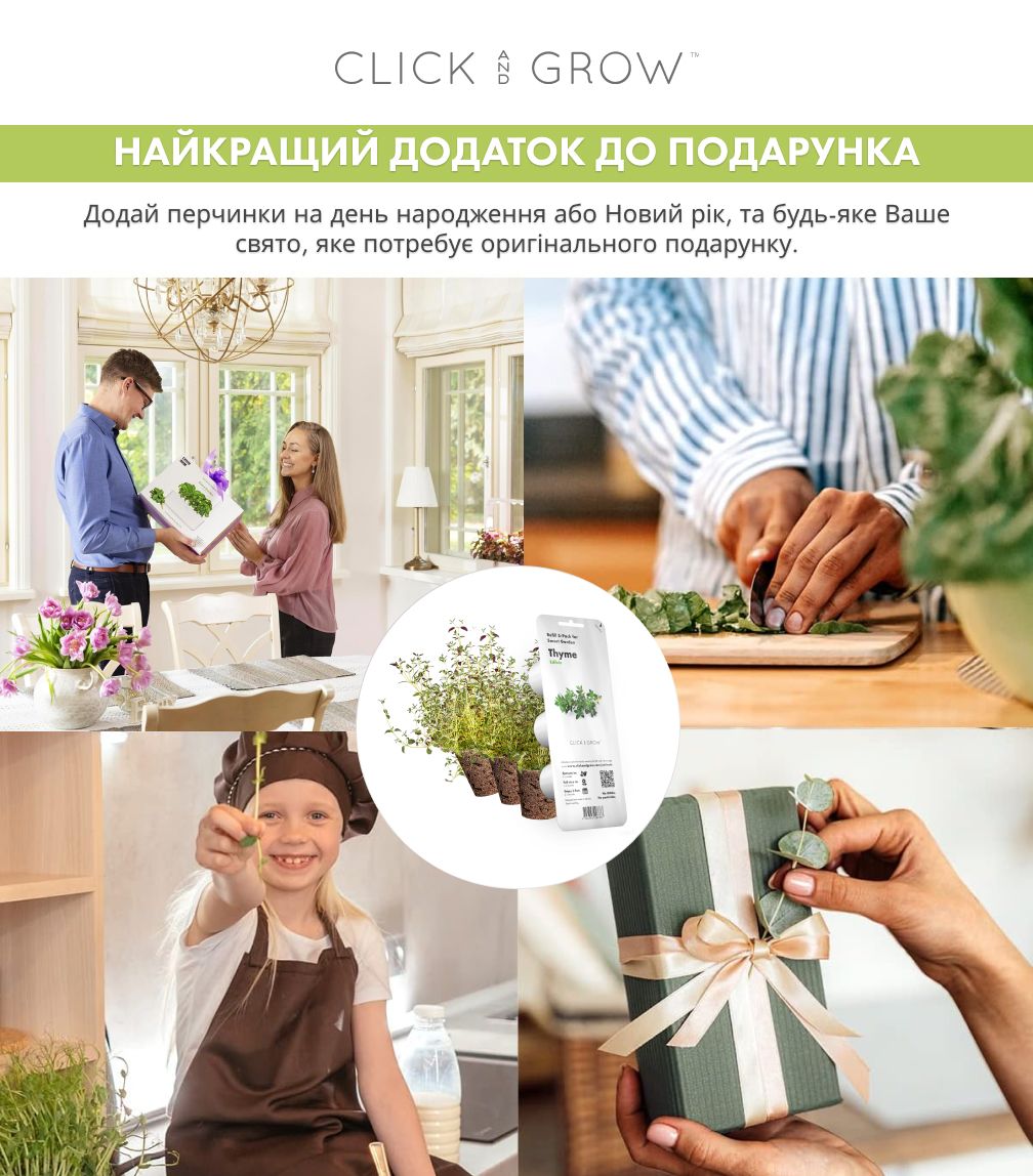 Змінний картридж Click & Grow чебрець (3 капсули)