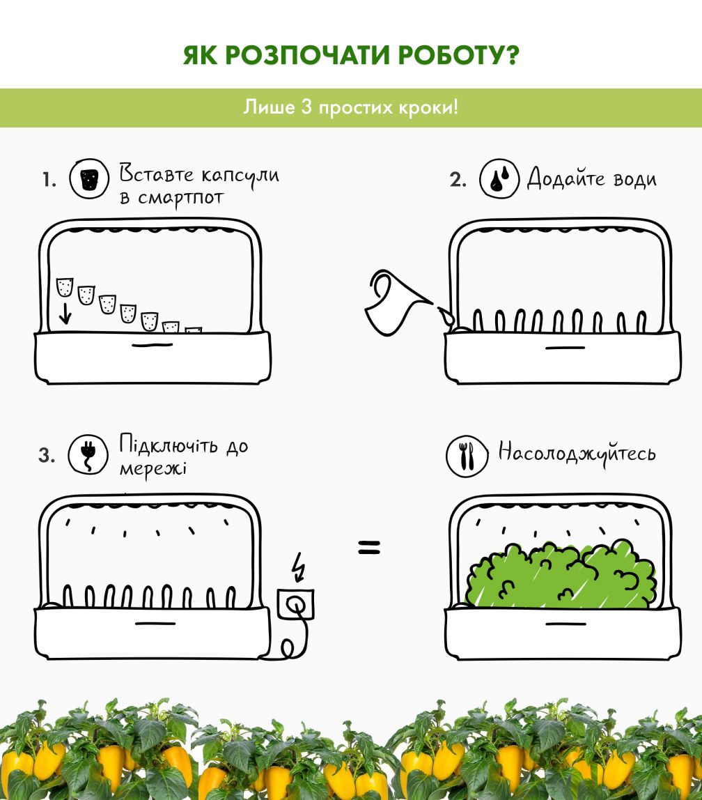 Змінний картридж Click&Grow Перець жовтий солодкий (8950)