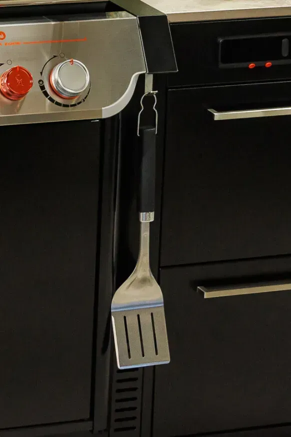 Вулична барбекю кухня (острів) для гриля Genesis EPX-335 Weber BBQ Kitchen Gas 231 з двома крючками для інструментів + модуль мийки та холодильник