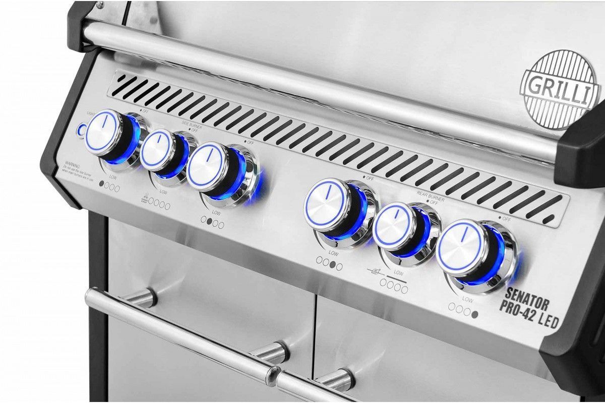 Газовий гриль Senator Pro-42 LED з системою BBQ Block Fire GRILLI