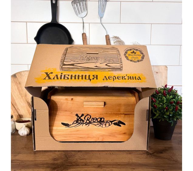 Хлібниця-дошка для нарізки хліба Bread 37*24*19см