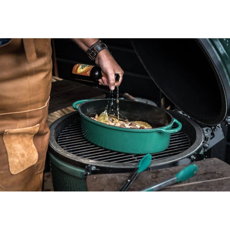117670 Котел овальний чавунний Big Green Egg, зелений