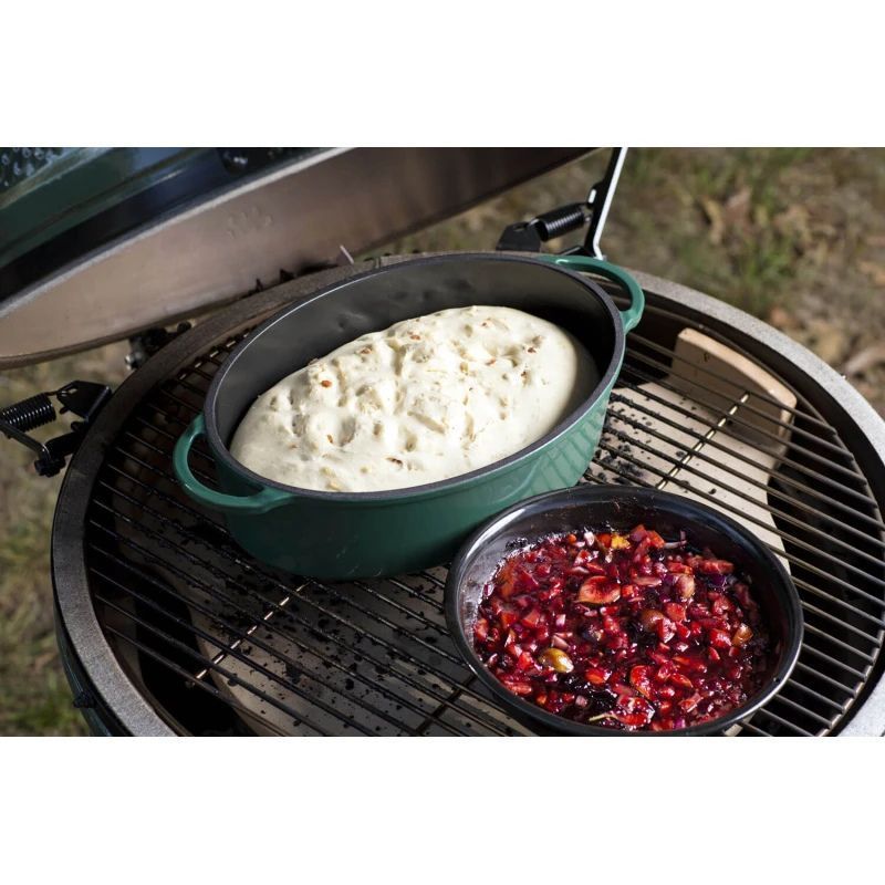 117670 Котел овальний чавунний Big Green Egg, зелений