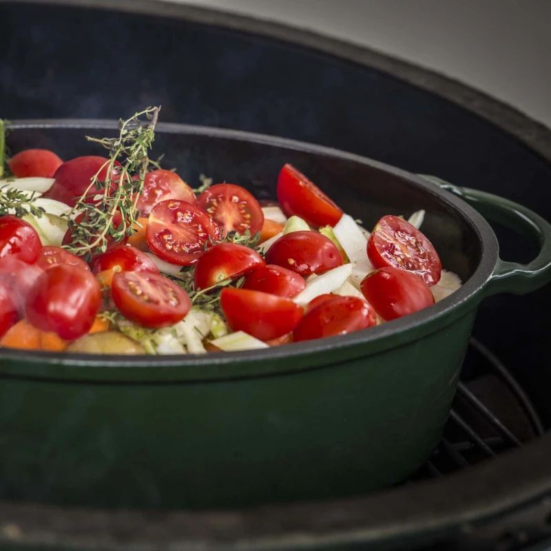 117670 Котел овальний чавунний Big Green Egg, зелений
