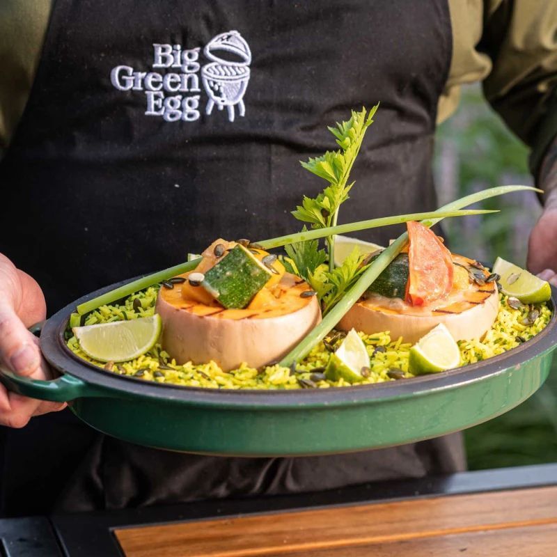 117670 Котел овальний чавунний Big Green Egg, зелений
