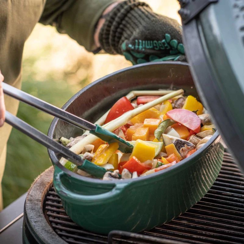 117670 Котел овальний чавунний Big Green Egg, зелений
