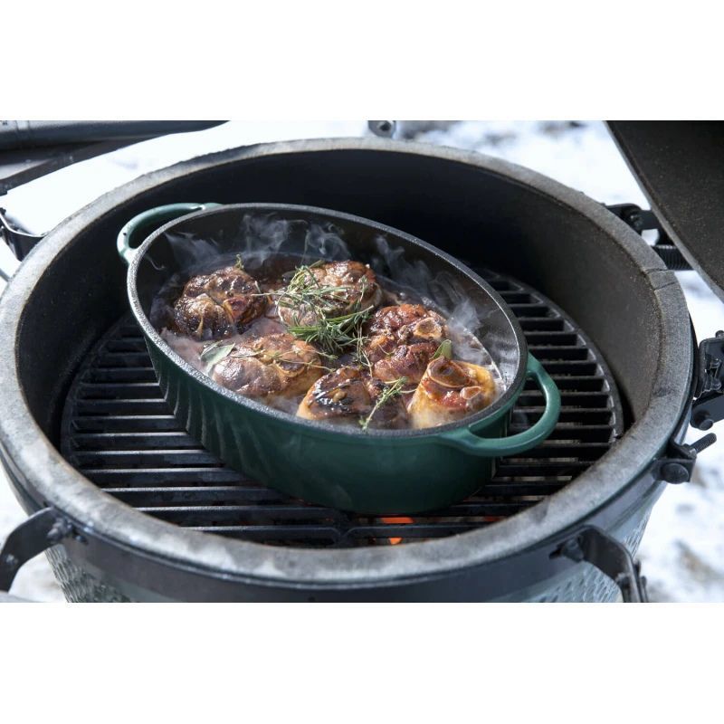 117670 Котел овальний чавунний Big Green Egg, зелений