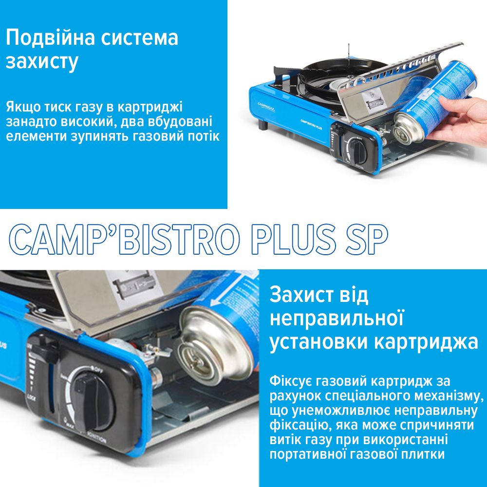 Газова плитка Campingaz CAMP’BISTRO PLUS SP + ПОДАРУНОК 4 картриджі