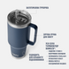 YETI RAMBLER 1,2 л &ndash; Велика термочашка з трубочкою, колір RESCUE RED