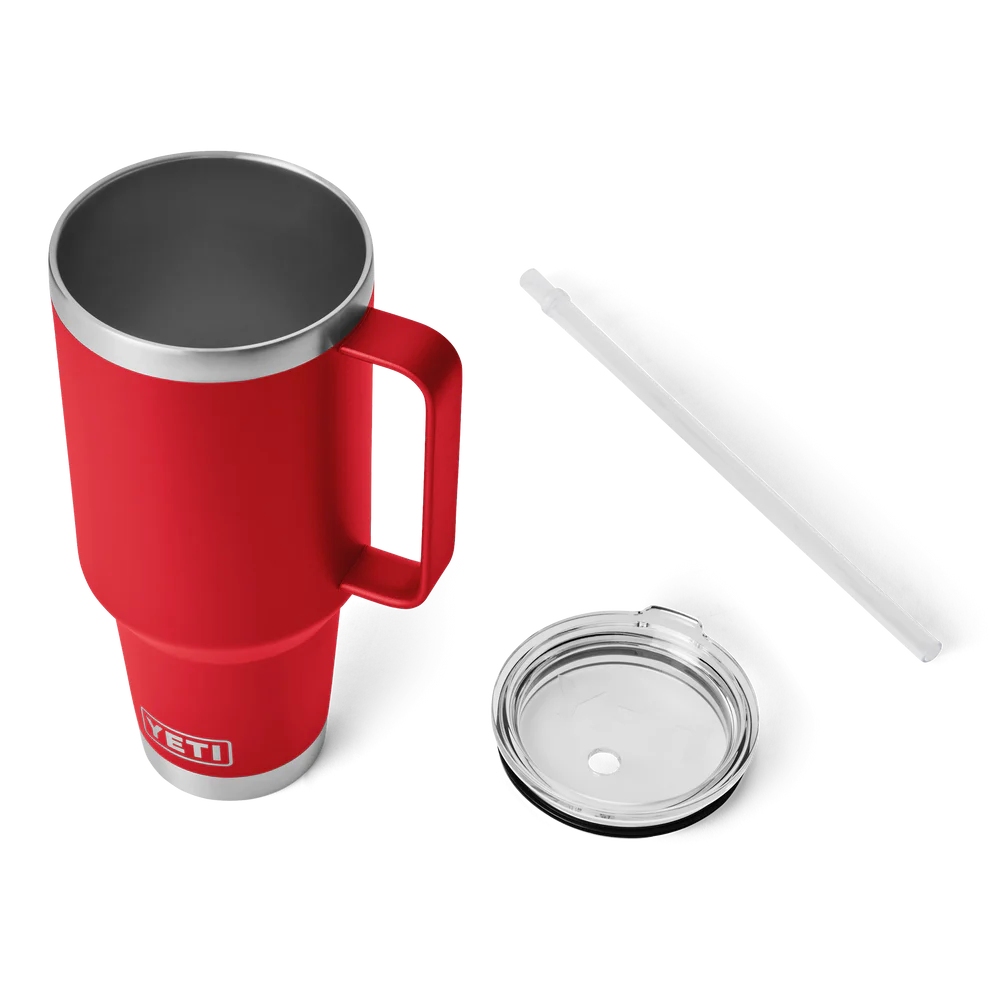 YETI RAMBLER 1,2 л &ndash; Велика термочашка з трубочкою, колір RESCUE RED