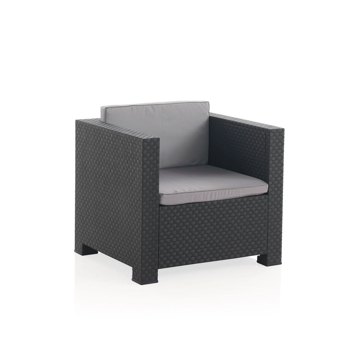 Садові меблі SP Berner Diva Comfort (2-місний диван, 2 крісла, кавовий стіл), графіт