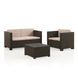 Садові меблі SP Berner Diva Comfort (2-місний диван, 2 крісла, кавовий стіл), венге