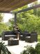 Садові меблі SP Berner Evo (2-місний диван, 2 крісла, кавовий стіл), графіт