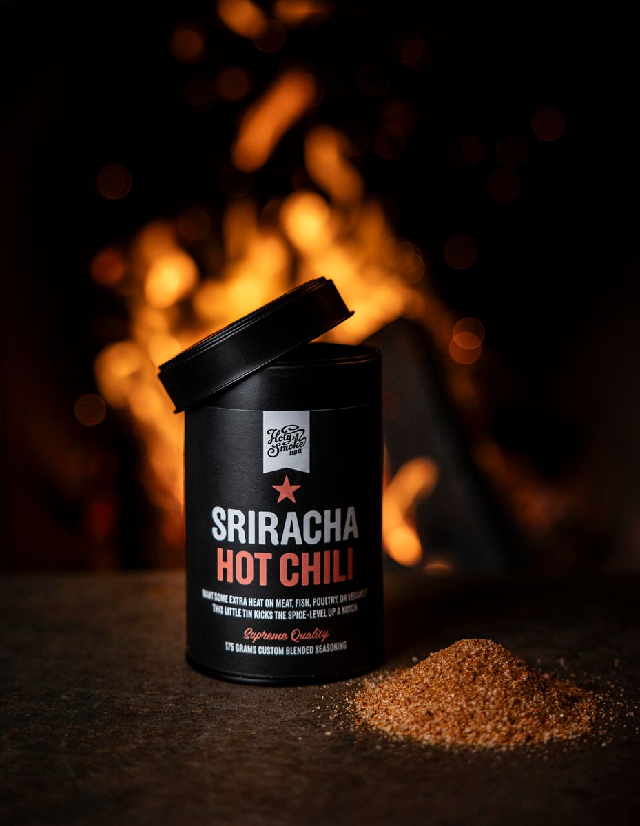 Спеції (суміш спецій та трав) HOLY SMOKE "Шрірача гострий перець чилі" для барбекю, 175 г, Sriracha Hot Chili Seasoning
