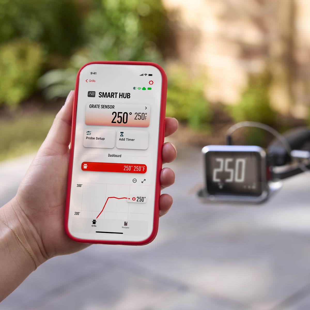 Розумний термометр з дисплеєм та підсилювачем Smart Hub (Weber Connect)