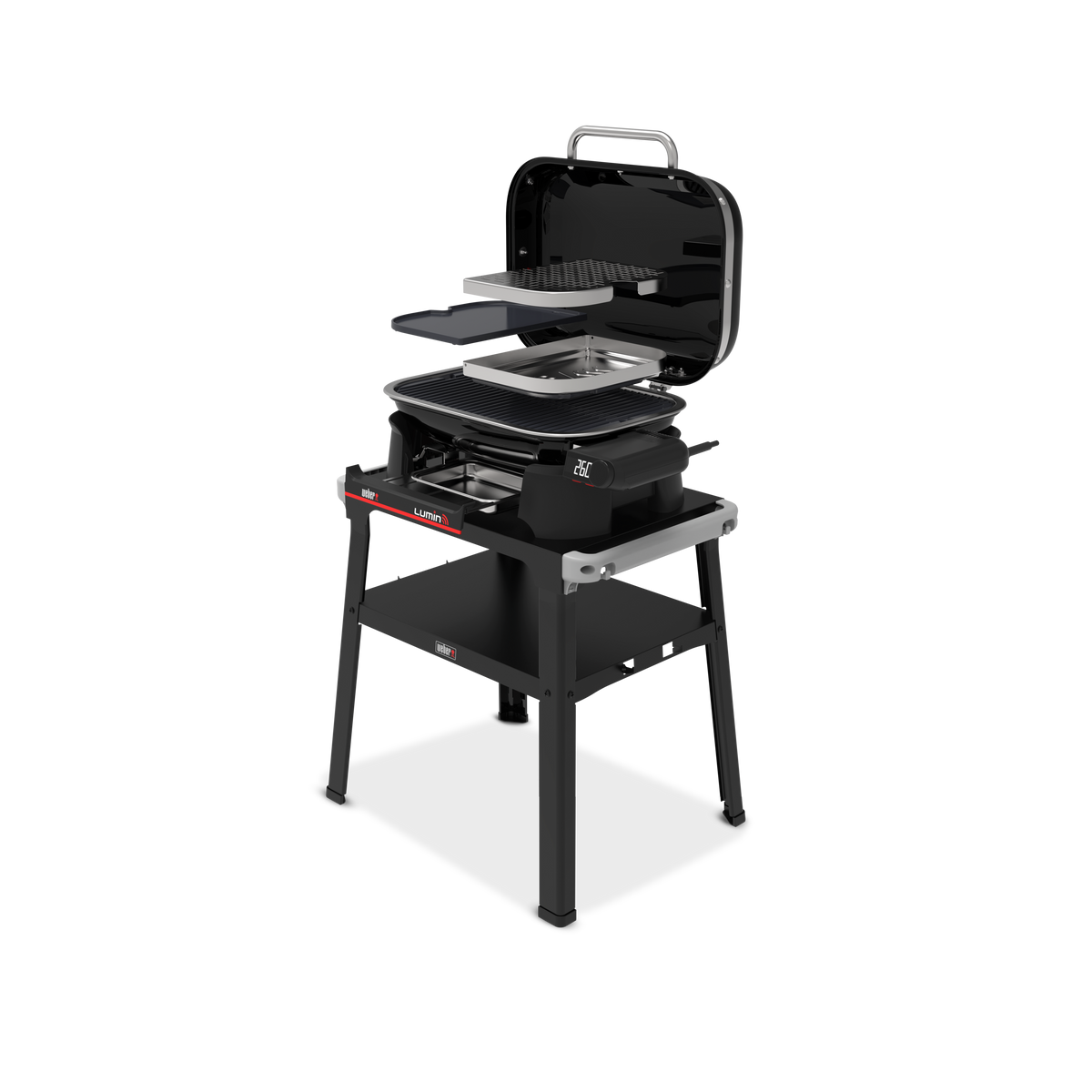 Гриль електричний Weber Lumin Smart з підставкою 2026, чорний (Weber Connect)