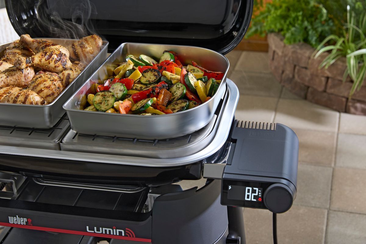 Гриль електричний Weber Lumin Smart з підставкою 2026, чорний (Weber Connect)